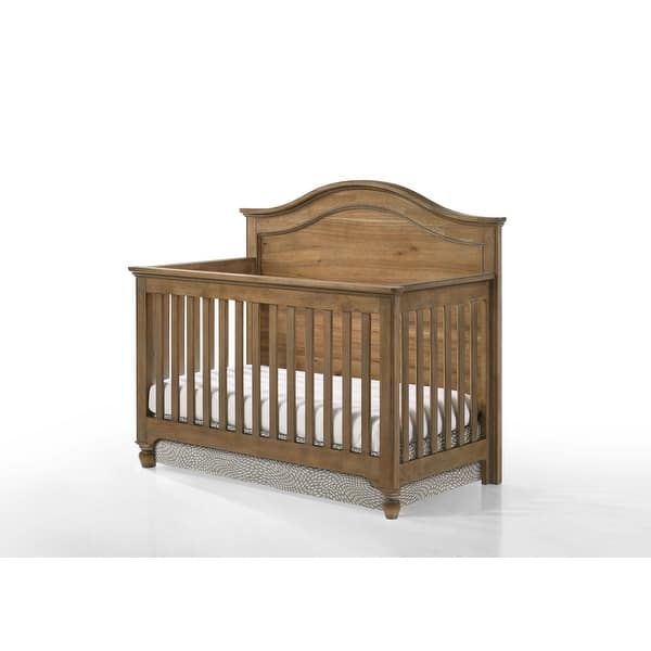 slide 2 of 9, Highland 59" Wide Farmhouse Crib, Sand Dune Brown