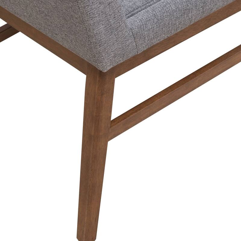 Space Savers Upholstered Side Chairs with Gray Linen Set of 2 - Width 21" x Depth 23" x Height 30"