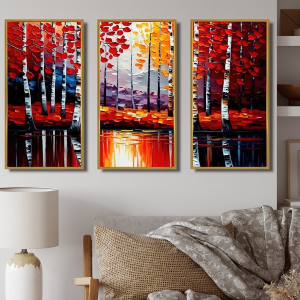 https://ak1.ostkcdn.com/images/products/is/images/direct/5c5f3c5933791c98fc90796b07d16f4516ce56f0/Designart-%22Path-Into-The-Red-Forest-II%22-Landscape-Forest-River-Framed-Canvas-Art-Print---3-Panels.jpg