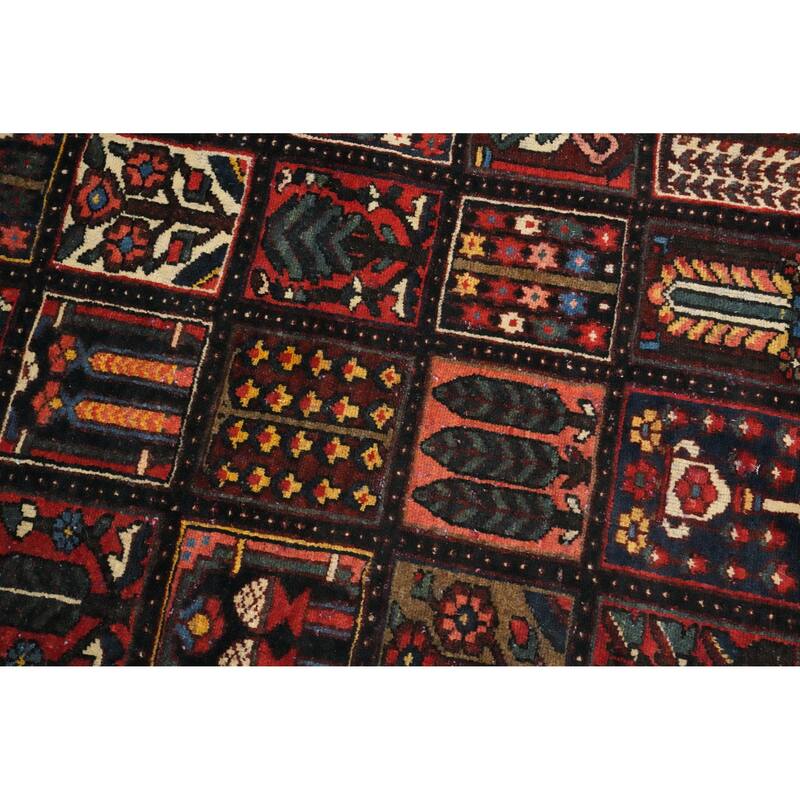 Hand Knotted Oriental 100% Wool Carpet Traditional Geometric Red Bakhtiari Area Rug - 14' 10'' X 11' 0''