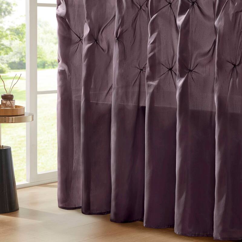 Madison Park Laurel Tufted Semi-Sheer Shower Curtain