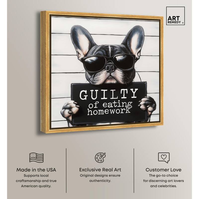 Guilty of Eating Homework Canvas by Art Remedy