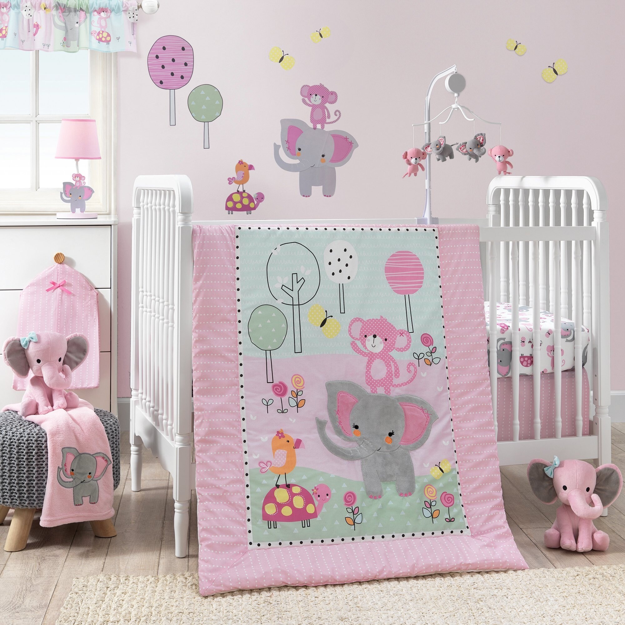 Shop Bedtime Originals Twinkle Toes Pink Blue Green Elephant
