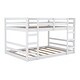preview thumbnail 4 of 8, Full Over Full Wood Bunk Bed with Double-side Ladder, White