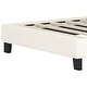 preview thumbnail 27 of 34, Cute Girl Princess Bed with Crown Headboard, PU Upholstered Platform Bed, Wood Panel Bed Low Profile Bed