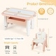 preview thumbnail 4 of 5, Toddler Table & Chair Set w/Erasable Magnetic Drawing Board Pink