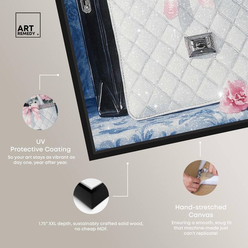 Pink Porcelain Purse and Perfume Canvas by Art Remedy