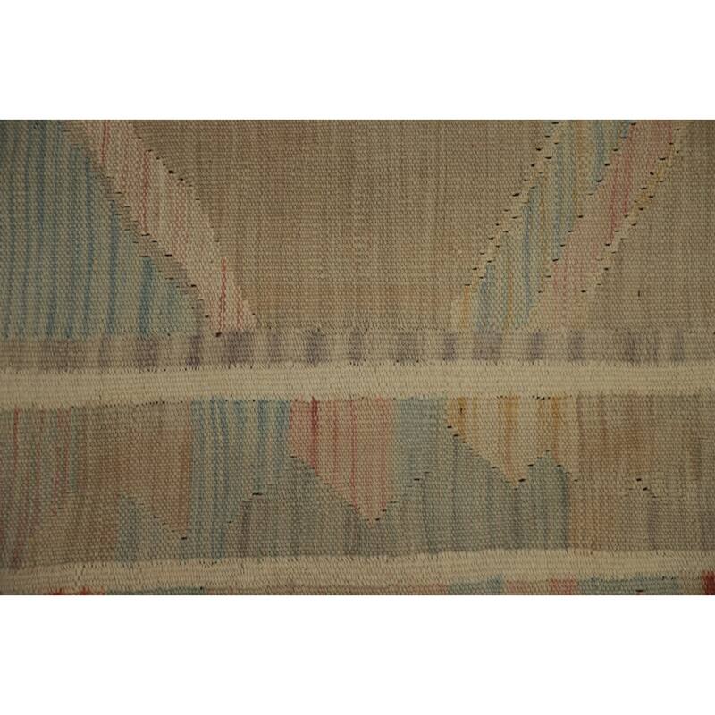 Hand Woven Oriental 100% Wool Carpet Southwestern Tribal Multi-Colored Kilim Area Rug - 8' 0'' X 5' 0''