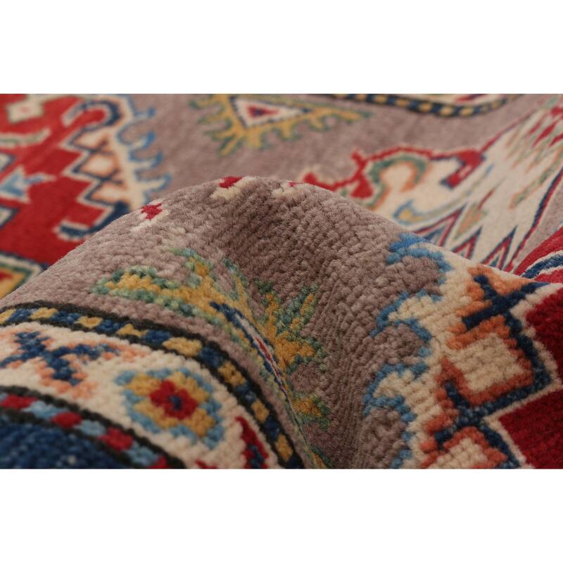 ECARPETGALLERY Hand-knotted Uzbek Ghazni Taupe Wool Rug - 3'3 x 4'9