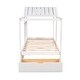 preview thumbnail 4 of 6, White Twin Size House Bed with Roof Window and Drawer