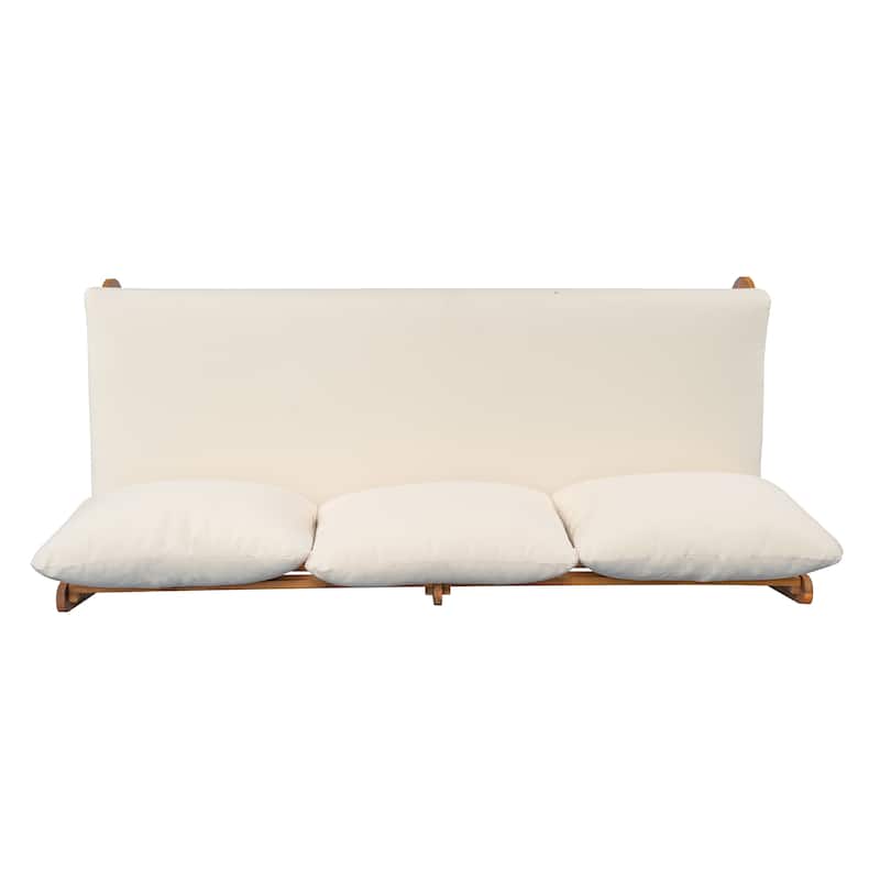 Christopher Knight Home - Solstice Acacia Wood Outdoor Sofa With Dual Chair