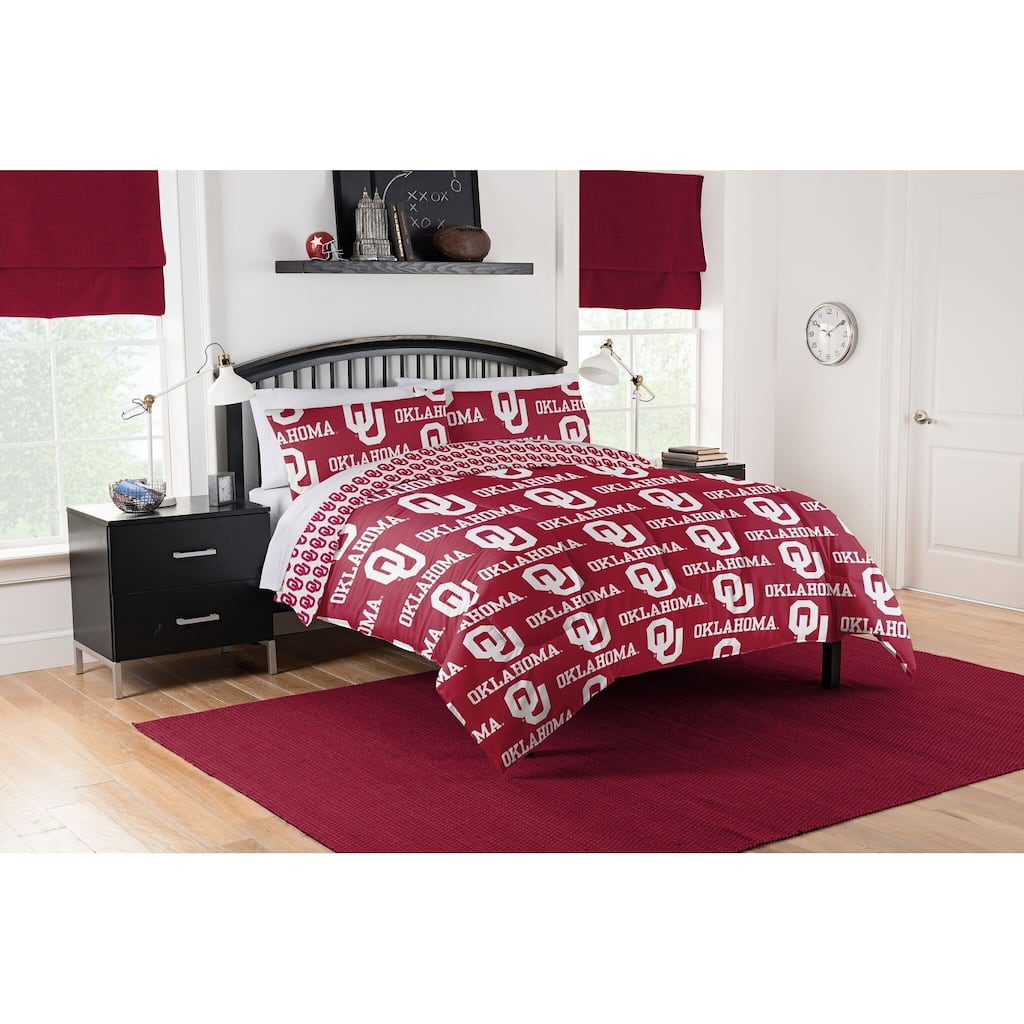 NCAA Oklahoma Sooners Queen Bed In a Bag Set