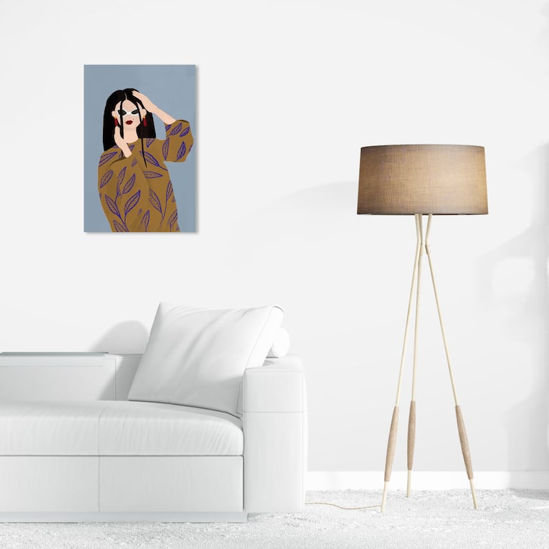 Wynwood Studio Canvas Fashion and Glam Ready for My Pictures Gray and Modern & Contemporary Wall Art Canvas Print - 24 x 16