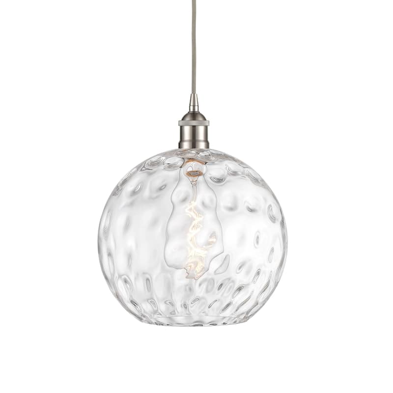 Innovations Lighting 616-1P-15-12 Athens Pendant Athens 12" Wide - Brushed Satin Nickel / Clear Water Glass