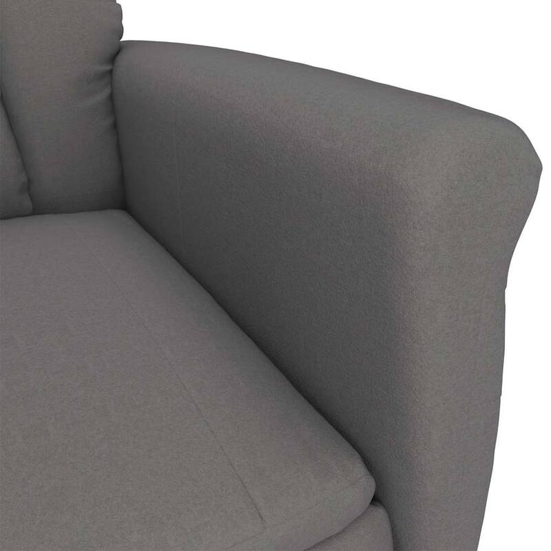 vidaXL Massage Chair Dark Grey/Light Grey/Cream Microfibre Fabric