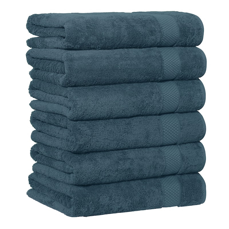 Authentic Hotel and Spa 100 percent Aeagean Long Staple Turkish Cotton STARLIGHT Terry Bath Towels (Set of 6)
