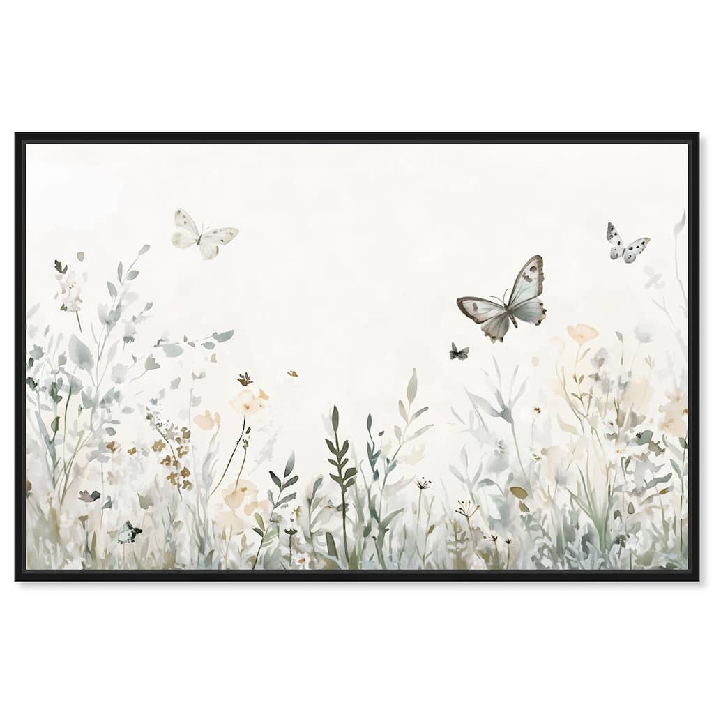 Butterfly Field Canvas by Art Remedy