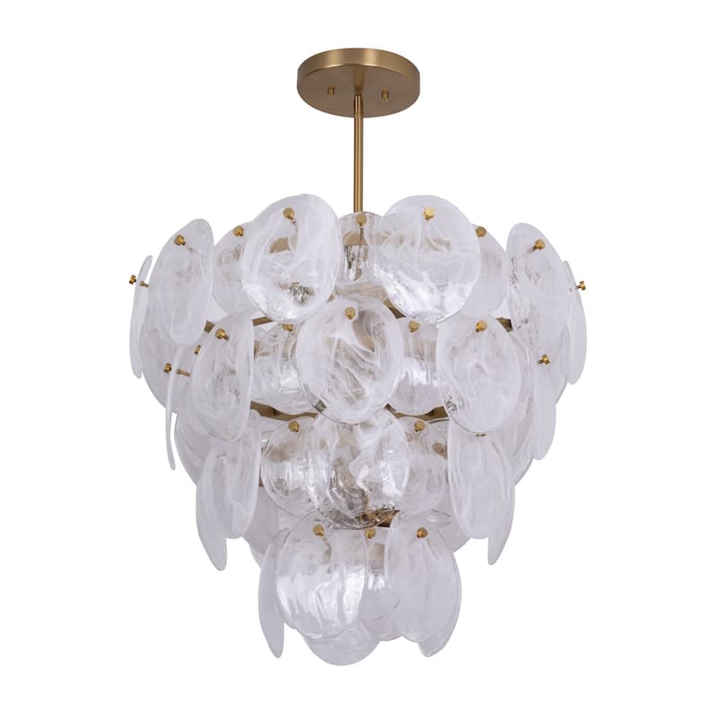 Artcraft Lily 13-Light Chandelier - Brushed Brass Finish