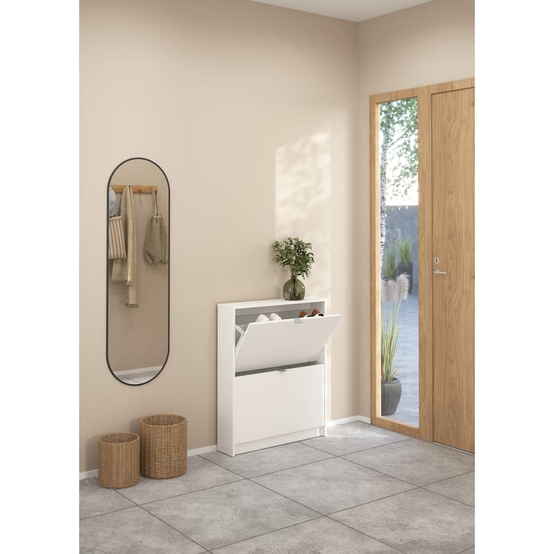 Porch & Den Cambria 2-Drawer Shoe Cabinet