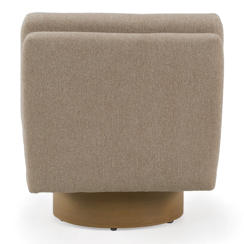 Petito Modern Beige Fabric & Chestnut Accent Chair