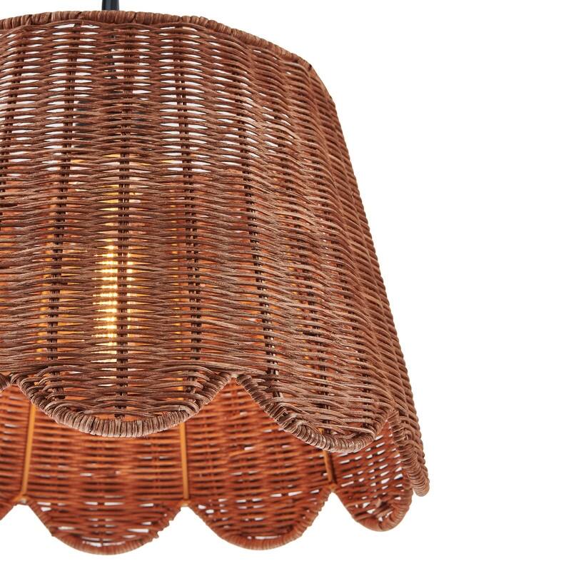 KAWOTI 51.5" 1-light Rattan Pendant Light - W14" x H11" (Max height: 51.5")