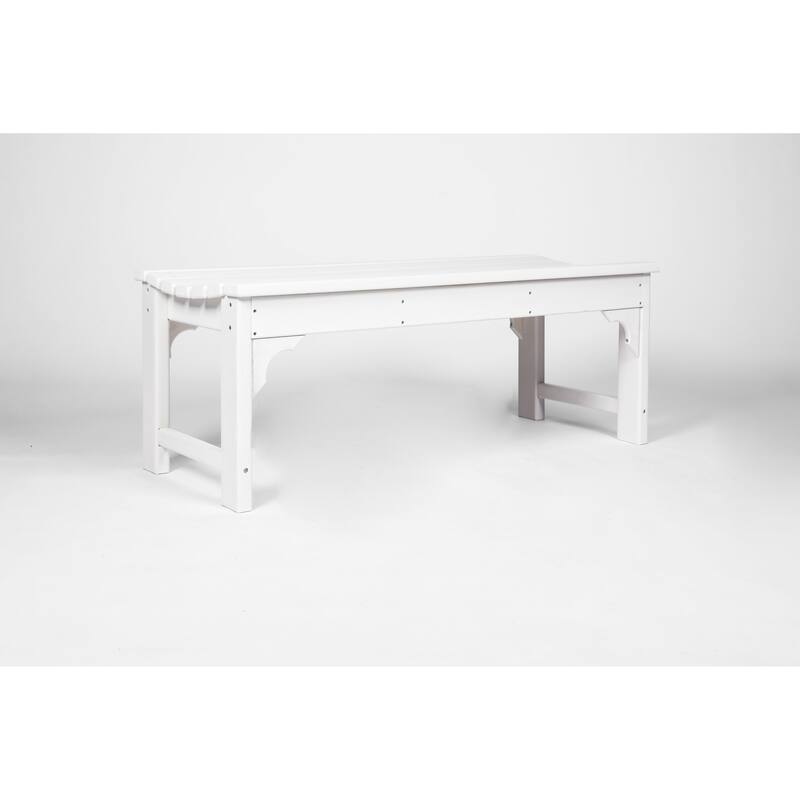 Backless Hdpe Adirondack Bench With Wood Texture (Excluding the table)