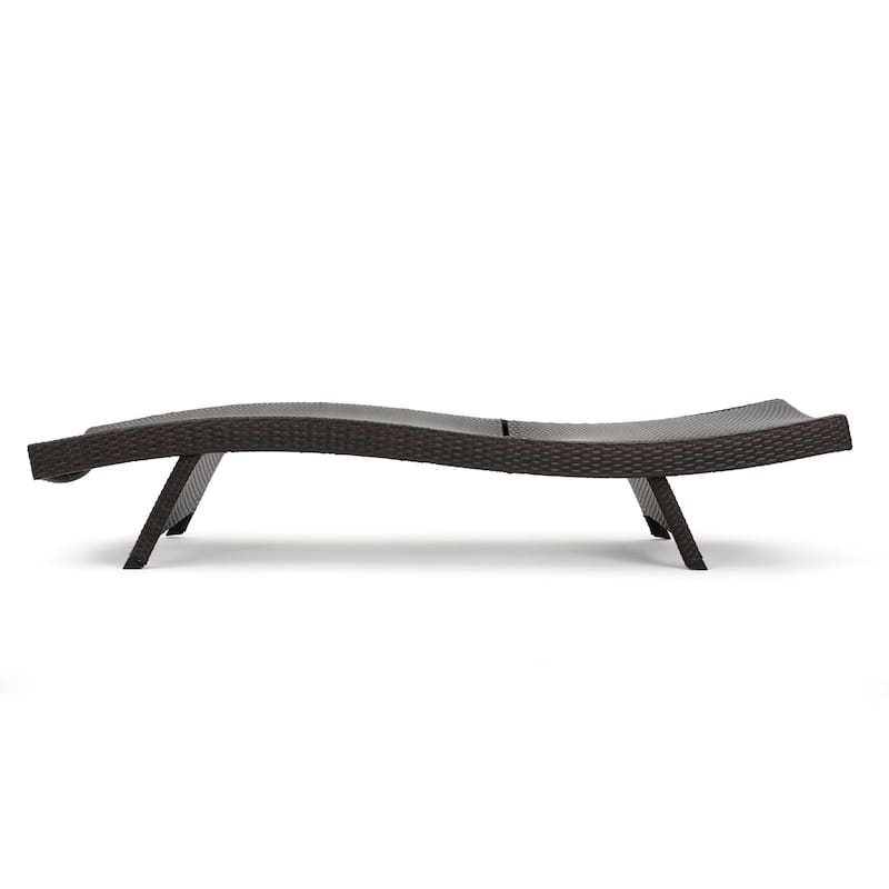 Salem Outdoor Grey Wicker Chaise Lounge Chair by Christopher Knight Home