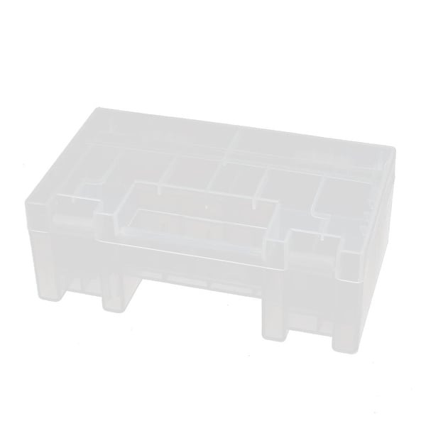 150mmx88mmx55mm Transparent Storage Case Hard Plastic Battery Holder Organizer