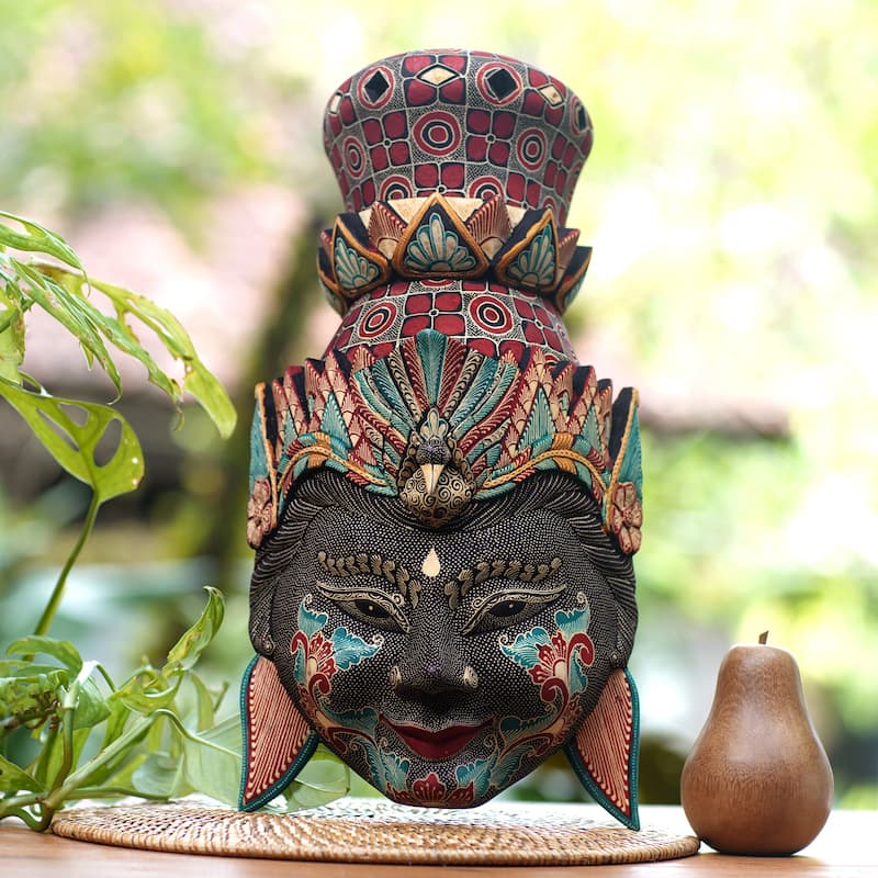 Novica Handmade Powerful Rama Wood Mask