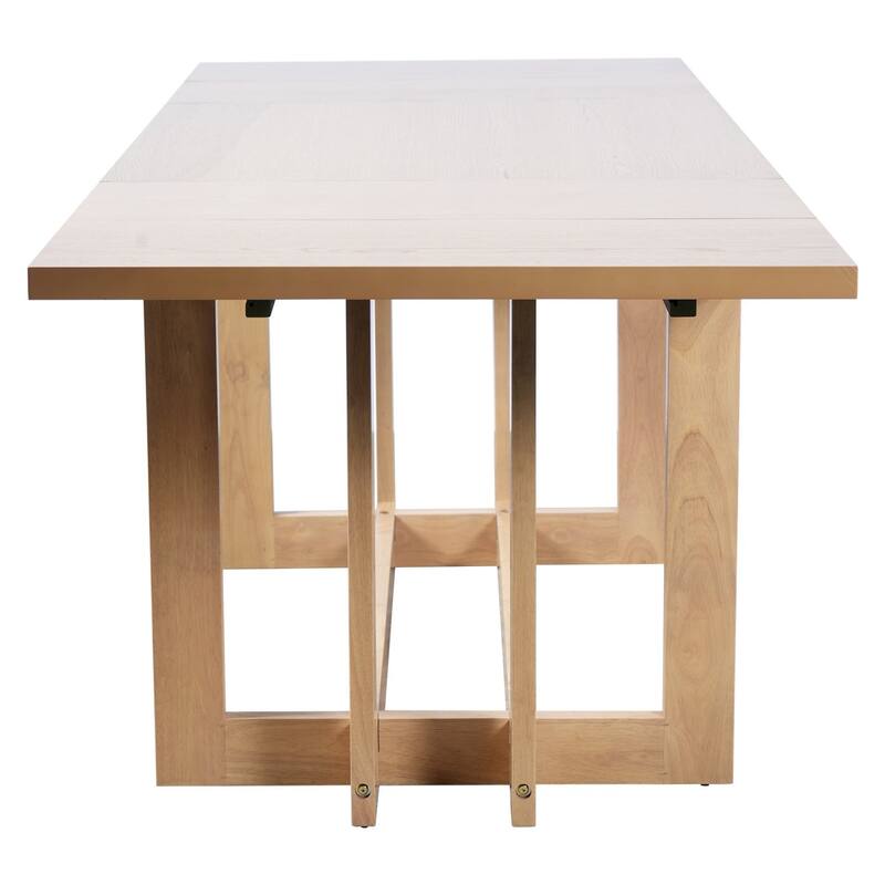 7-Piece Set, 58-82" Extendable Dining Table with 6 Upholstered Dining Chairs