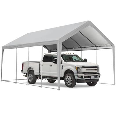 Carport 13×25 FT Heavy Duty Car Carport Canopy - Grey_13'x25'
