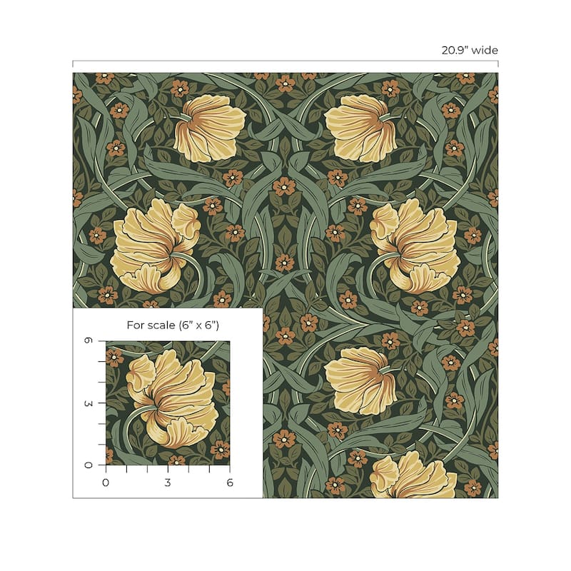 NextWall Pimpernel Garden Peel and Stick Wallpaper