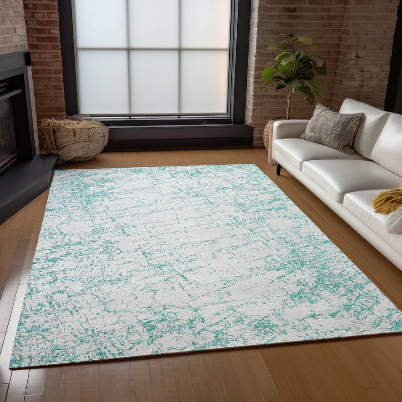 Machine Washable Indoor/ Outdoor Chantille Modern Texture Rug