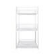 preview thumbnail 5 of 3, Metal Triple Twin Bunk Bed with 2 Ladders in White