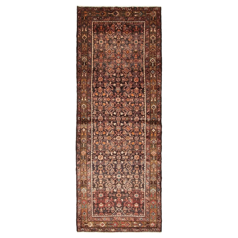 ECARPETGALLERY Hand-knotted Andelz Dark Brown Wool Rug - 3' 5" x 9' 7" - Dark Brown - 3' 5" x 9' 7" - Runner