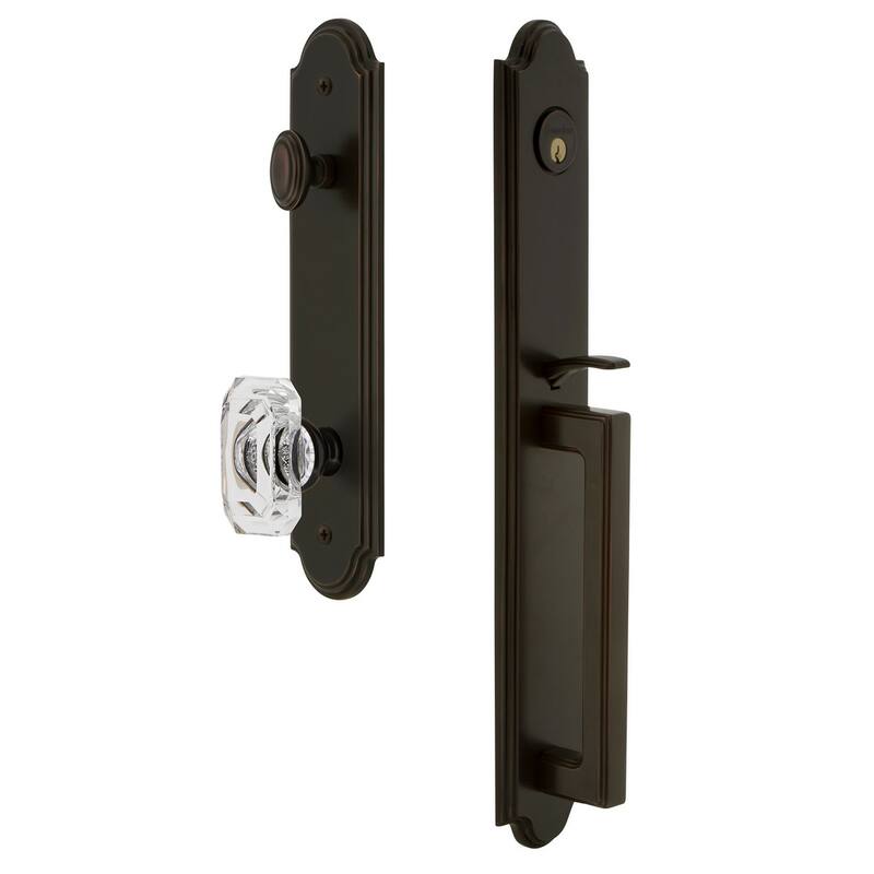 Grandeur Arc Solid Brass Rose Keyed Entry Single Cylinder Full Plate - Timeless Bronze
