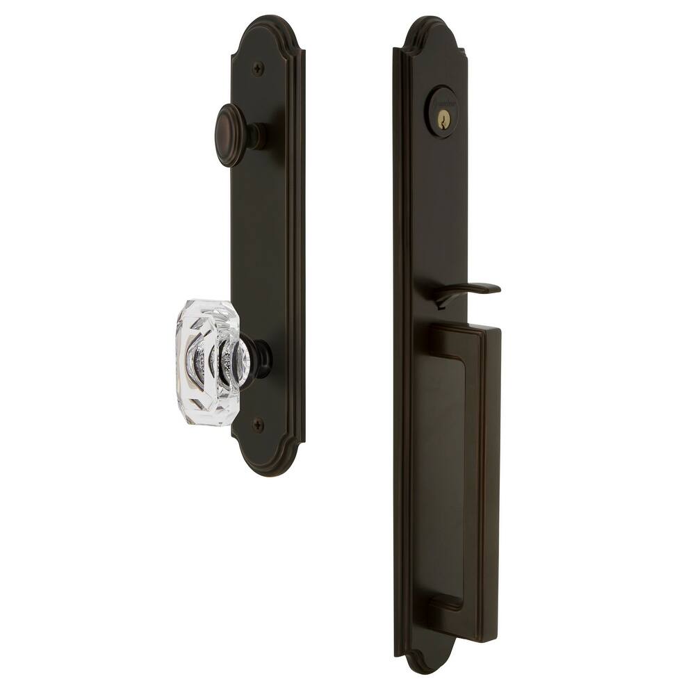 Grandeur Arc Solid Brass Rose Keyed Entry Single Cylinder Full Plate