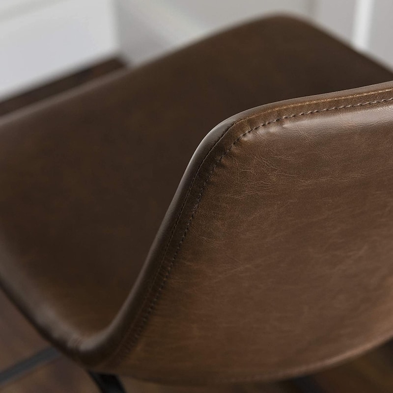 Bossin 18/26/30 inch Bar Stools,Counter Height Bar Stools with Back Modern PU Leather Stools Dining Chair with Footrest