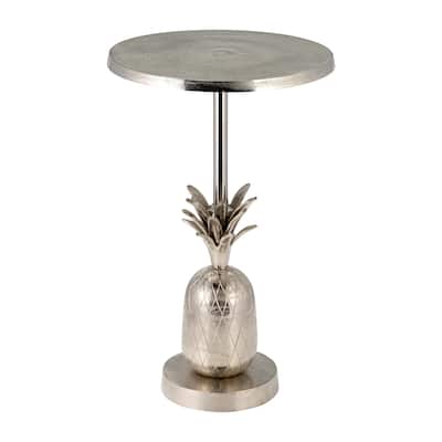 24"H Pineapple Gold Metal Side Accent Table for Your Living Room or - 15" x 15" x 24"
