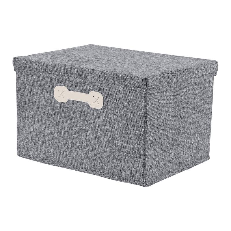 Storage Cube, Fabric Storage Bin with Lid and Handle for Shelves Closet, Collapsible Storage Basket for Organizing Clothes Books