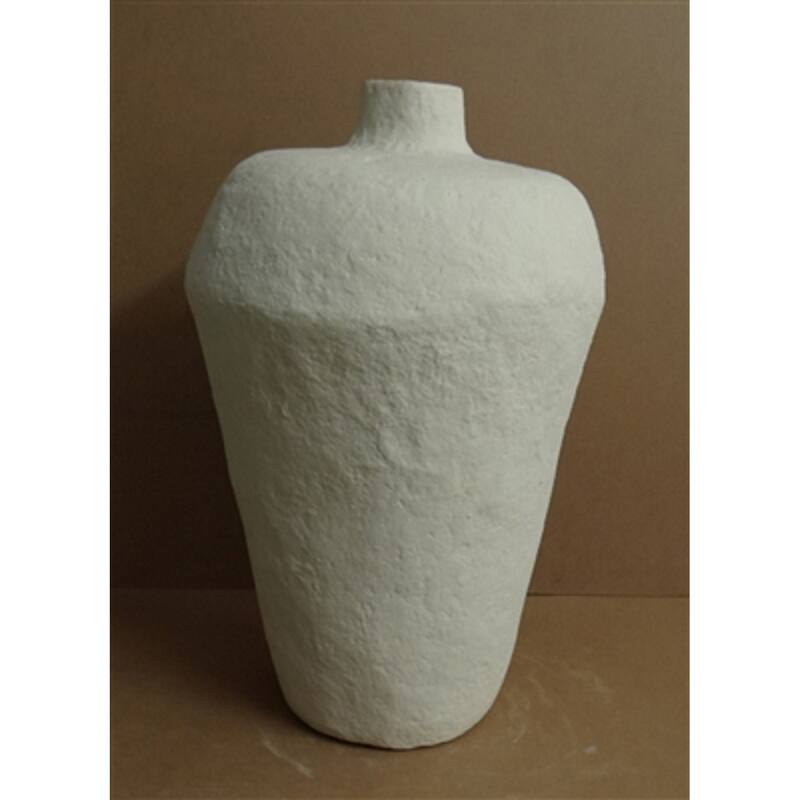 Paper Mache Vase - 23.5" - Off-White