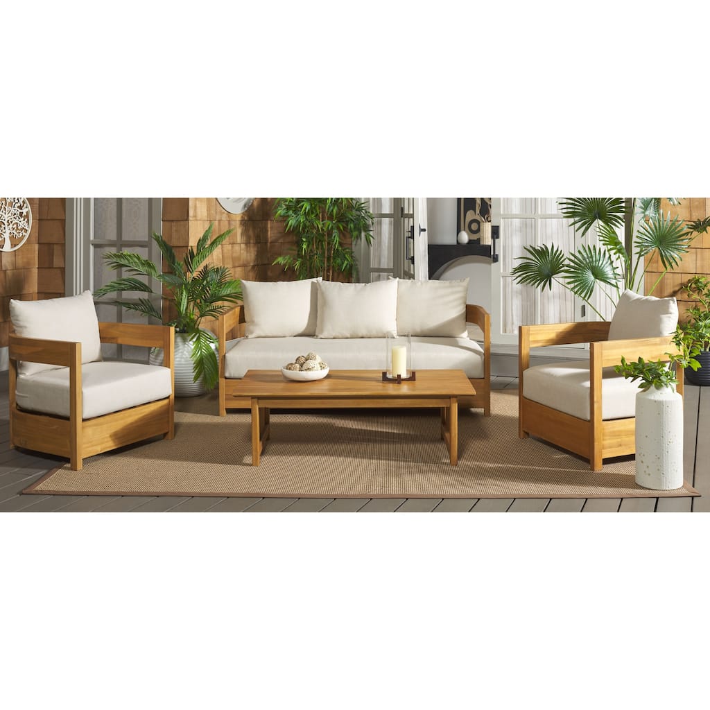 Safavieh Outdoor Living Kento 4-Piece Set - 66"W x 29"D x 25"H