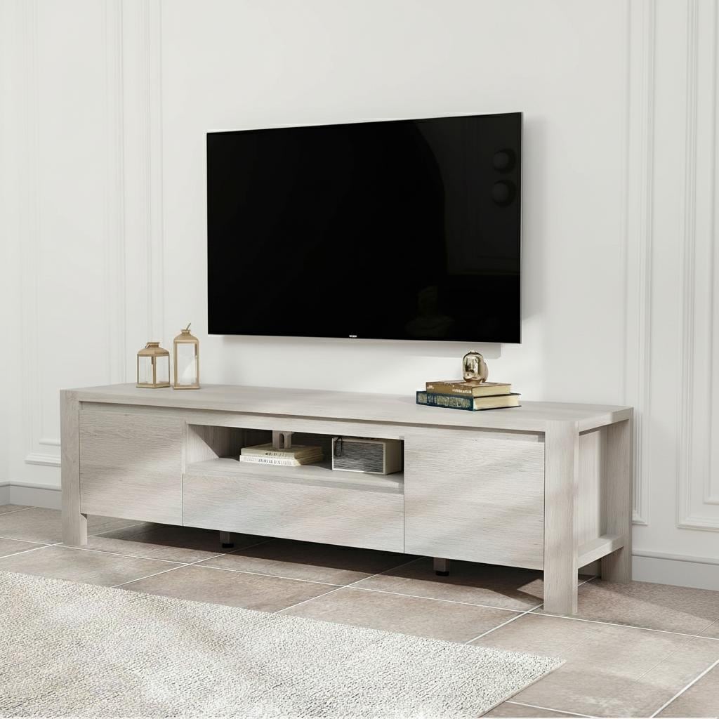 TV Stand with Doors & Cabinet