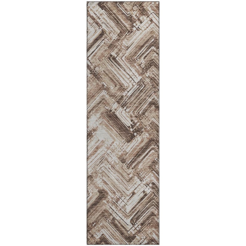 Premium Washable Super Soft Blurred Chevron Mayfield Rug