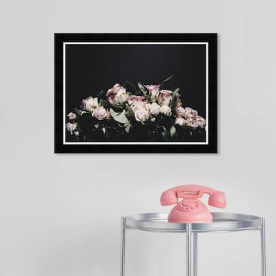 Wynwood Studio Prints Floral and Botanical Give Roses Pink and Light Pink Modern & Contemporary Wall Art Canvas Print
