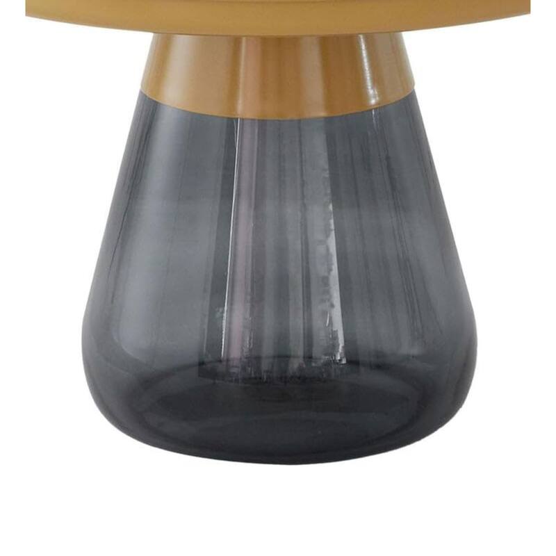 Set of Two Tray Top Nesting Table With Glass Base - 24x17 19x20