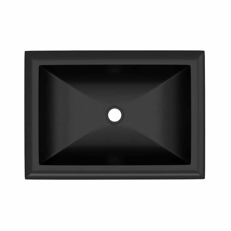 Montecito NativeStone and Concrete Drop-in Bathroom Sink - 21.5" x 15.5" x 5.25"