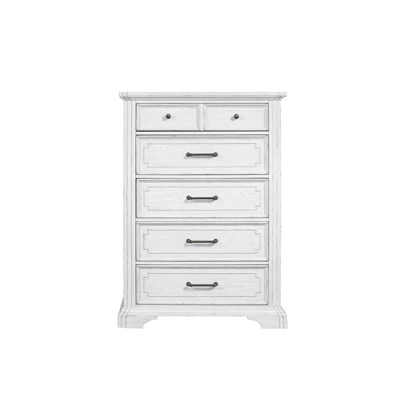 Clara 6-Drawer Chest, White Mist