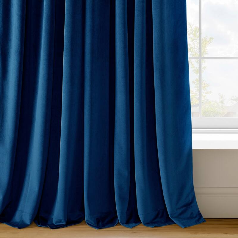 Exclusive Fabrics Signature Velvet Thermal Lined With 100% 4 Pass Blackout Curtains. (1 Panel)