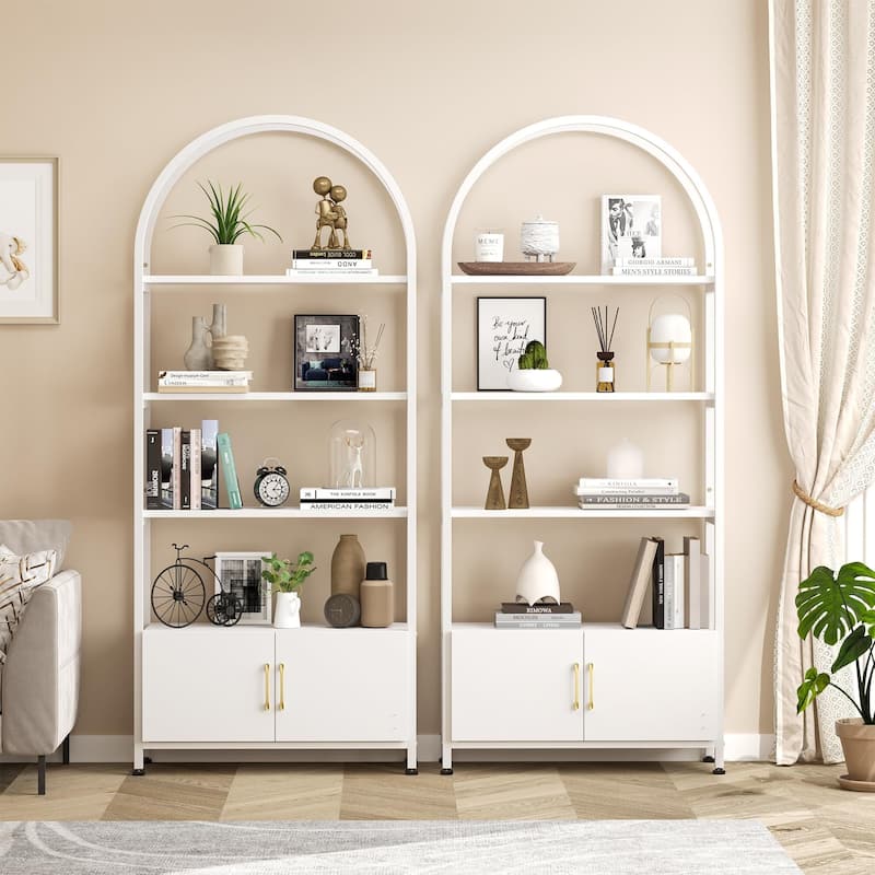 71.5 Inch Tall Bookshelf with Door